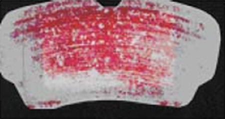 Fujifilm Prescale brakepad impression