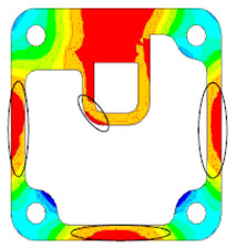 Fig 2: Gasket Pressure Pattern Obtained from ANSYS