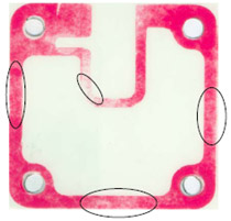 Fig 3: Gasket Contact Pressure Obtained from Fujifilm Prescale Film Test