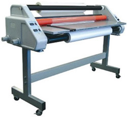 Fig 2: 42 Inch Roll Laminator (Note: the pinch roller is orange.)