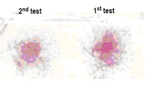 Pressure Film Fig 2: Imprints of Two Impact Tests on Fujifilm Prescale® Pressure Film