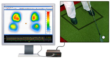 Fig 1: Surface Force Profiling of a Golfer’s Feet the Tactilus Body Mapping Sensor System surface force profiling
