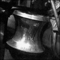 Figure 3: The edges of the ERW product mentioned in the article are forged together using weld rolls
