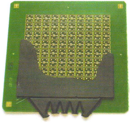Figure 4: MAP moulding on FR-4 board without electronic parts. MAP moulding