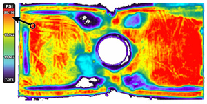 Figure 4: The film shows tactile analysis of the curved restrike operation.