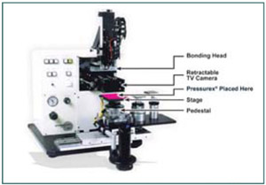 Flip Chip Bonder Pressurex Reveals a Pressure Profile Across the Surface of a Flip Chip Bonder