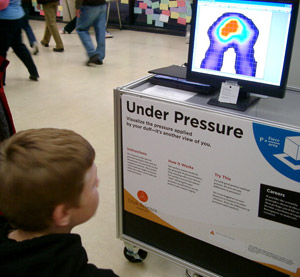 Seating - Body Mapping A traveling museum exhibit uses Tactilus from Sensor Products Inc. to teach students about pressure. Surface-pressure-body mapping has applications in a wide range of consumer products from bottles to mattresses.