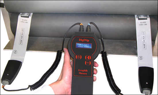 DigiNip The DigiNip�, from Sensor Products, with its elements placed between two contacting rollers