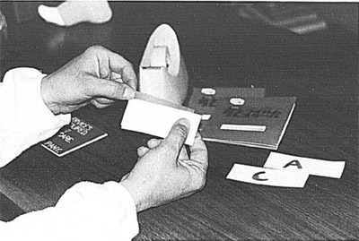 Figure 1. Separate pieces of Fuji A-film and C-fiIm. figure 1