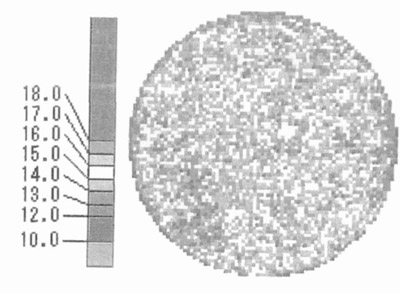 Fig. 5 Colored impression digitized by electronic densitometer