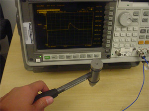 Figure 3: Dynamic Signal Analyzer (above) and Calibrated Hammer (below) dynamic signam analyzer