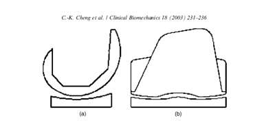 MCPs in the medial (M) and lateral (L) maltranslation (mm) of
femoral component relative to the normal contact alignment at 0