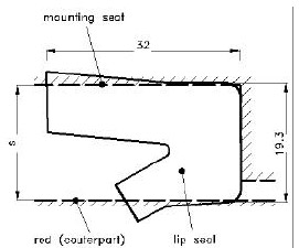 Seal cross-section and main dimensions Figure 1: Seal cross-section and main dimensions