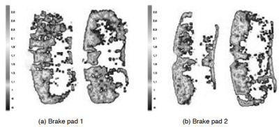 Figure 1 Analysed images of static contact pressure distributions at piston figure 1