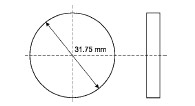 Fig. 2 Drawing of the CuZn30 brass disk Fig. 2 Drawing of the CuZn30 brass disk