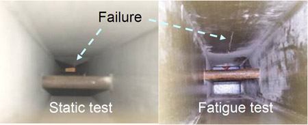 Figure 3.12 Failure mode at static and fatigue using STP fig 3.12