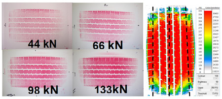 Figure 3.7 Contact surface image and contour plot using TOPAQ analyzer fig 3.7