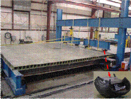 Figure 4.12 Experimental Setup for service load test (Load Case 5) on Seam #3 fig 4.12