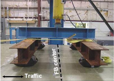 Figure 5.13 Loading configuration for test over floor beam fig 5.13