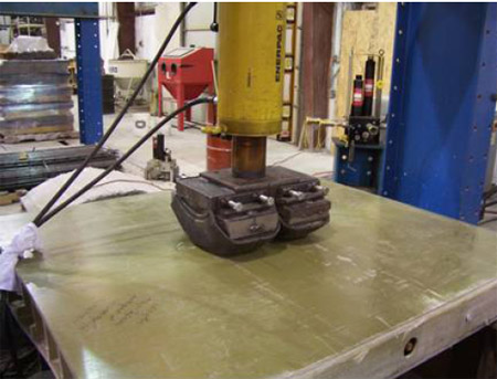 Figure 6.1 Failure Test setup for 5ft by 6 ft specimen fig 6.1