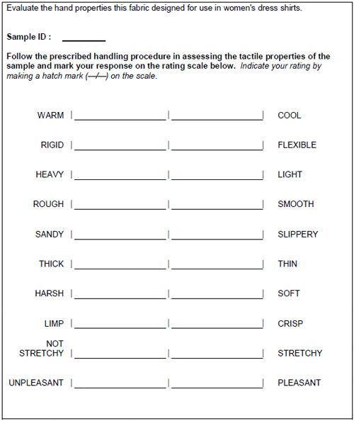 Bipolar Descriptor Evaluation Sheet Figure 7: Bipolar Descriptor Evaluation Sheet