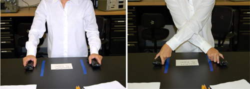 Pictures Showing Cross Body Arm Movements Used in the In-Wear Garment Test Figure 10: Pictures Showing Cross Body Arm Movements Used in the In-Wear Garment Test