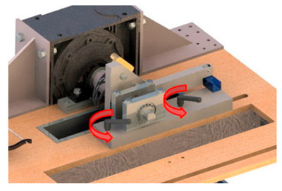 Fig. 6 - opening the clamps to push the assembly to the side figure 6